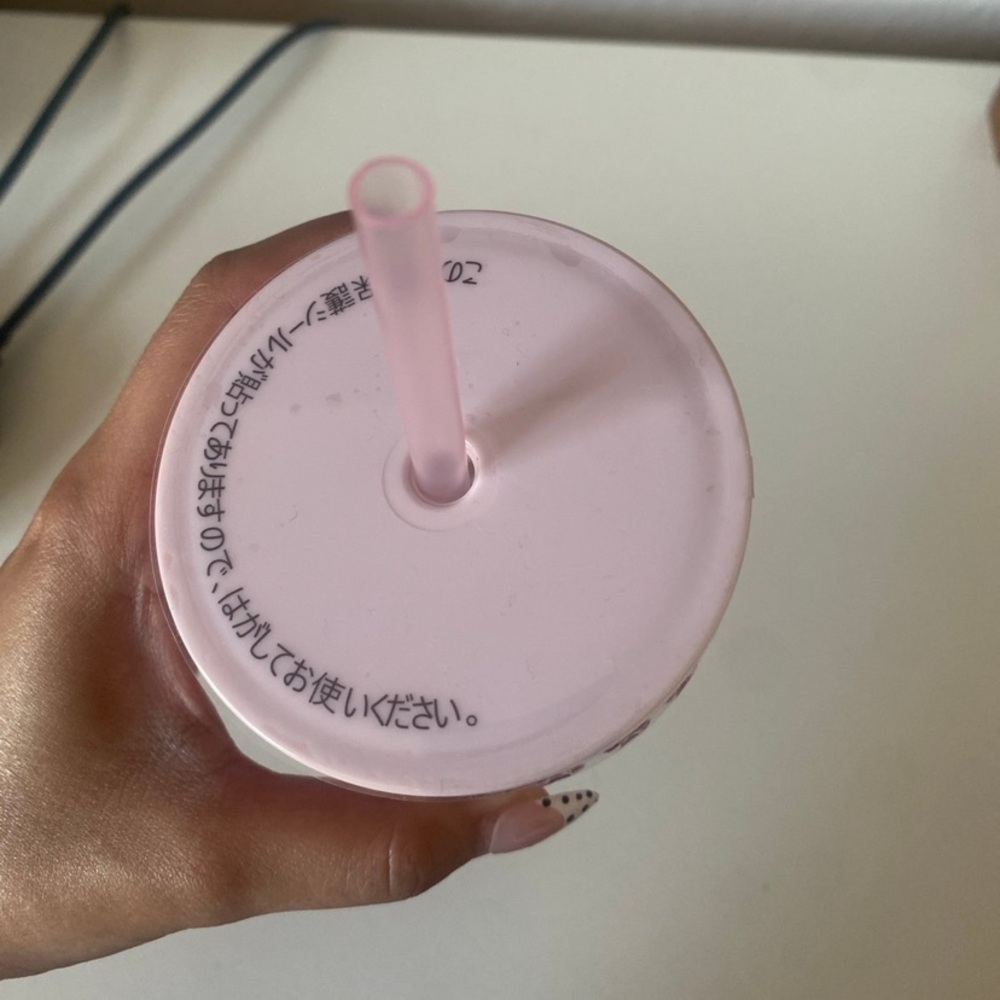 2026 Starbucks Japan Exclusive Sakura Glass Cup with Straw - Picture 2 of 8